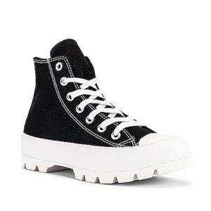 Chuck Taylor All Star Lugged Hi Sneaker in Black & White